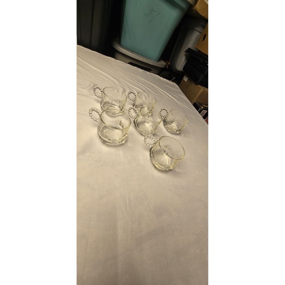 VTG  HAZEL ATLAS BALL HANDLED SET OF SIX CUPS